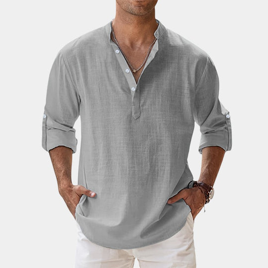 Chemise Décontractée à Manches Longues pour Homme en Coton 7