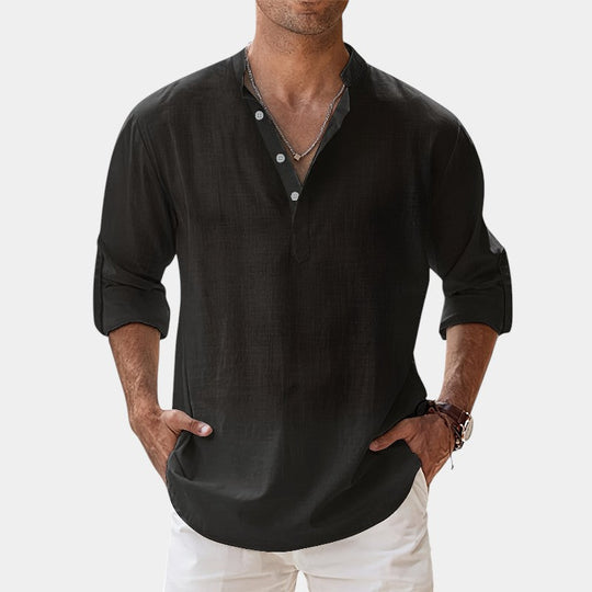 Chemise Décontractée à Manches Longues pour Homme en Coton 8