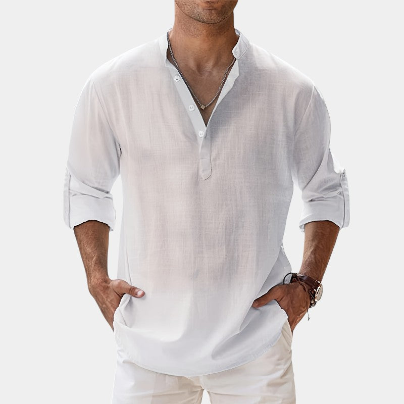 Chemise Décontractée à Manches Longues pour Homme en Coton 9