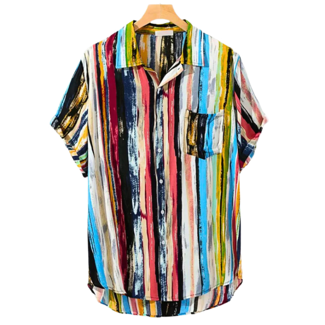 Chemise Décontractée à Rayures Multicolores 0