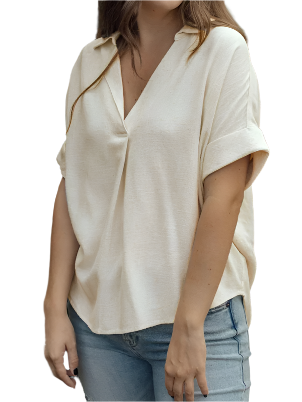 Chemise Décontractée en Coton et Lin pour Femmes 0