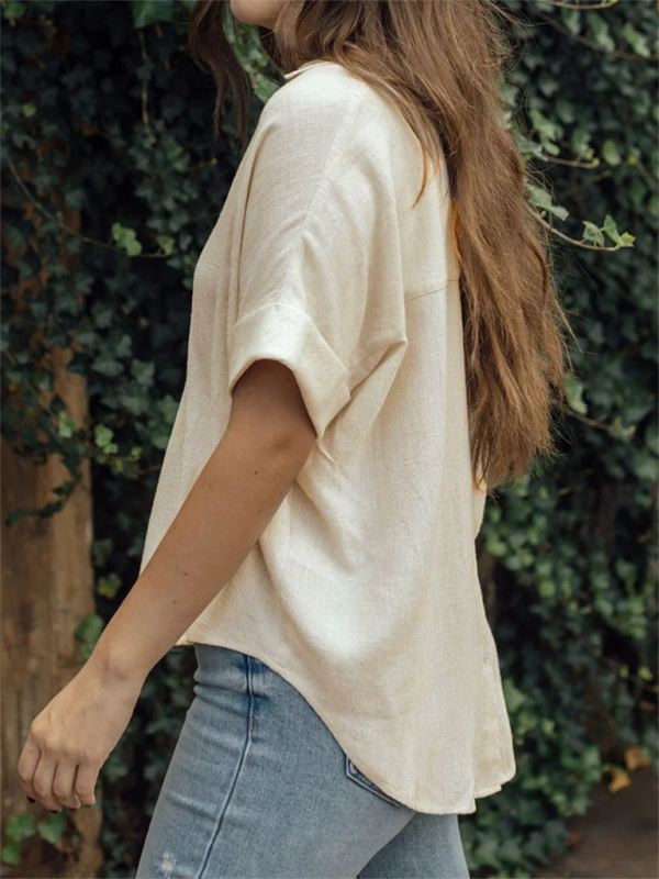 Chemise Décontractée en Coton et Lin pour Femmes 2