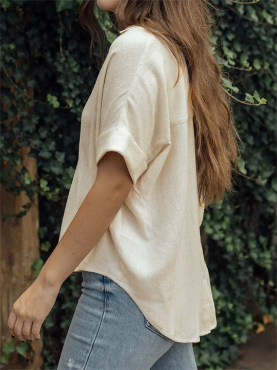Chemise Décontractée en Coton et Lin pour Femmes 2