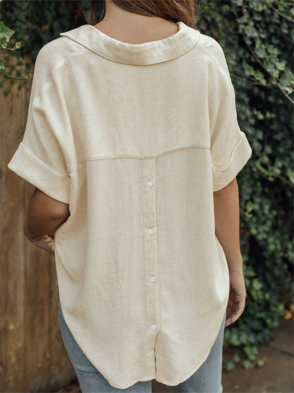 Chemise Décontractée en Coton et Lin pour Femmes 4