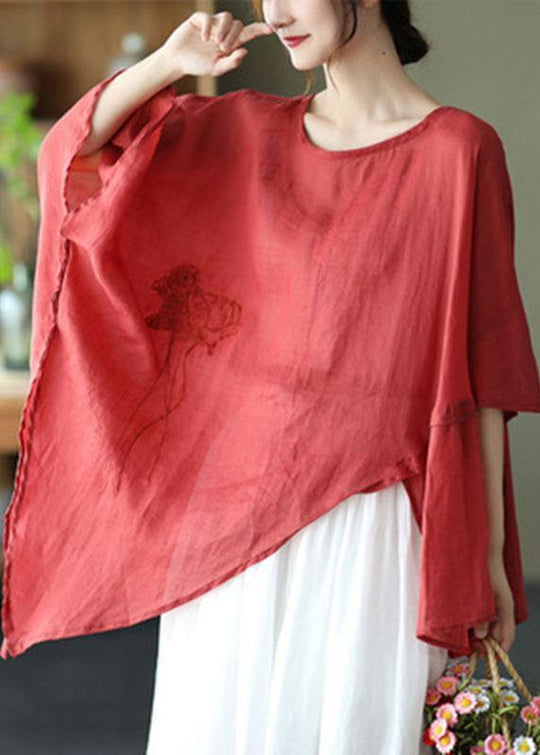 Chemise Femme Asymétrique Été Ample 1