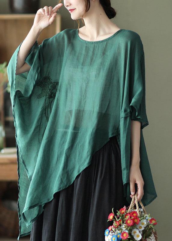 Chemise Femme Asymétrique Été Ample 2