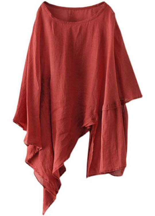 Chemise Femme Asymétrique Été Ample 4