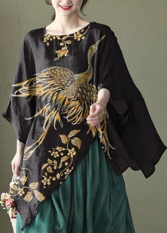 Chemise Femme Asymétrique Été Ample 5