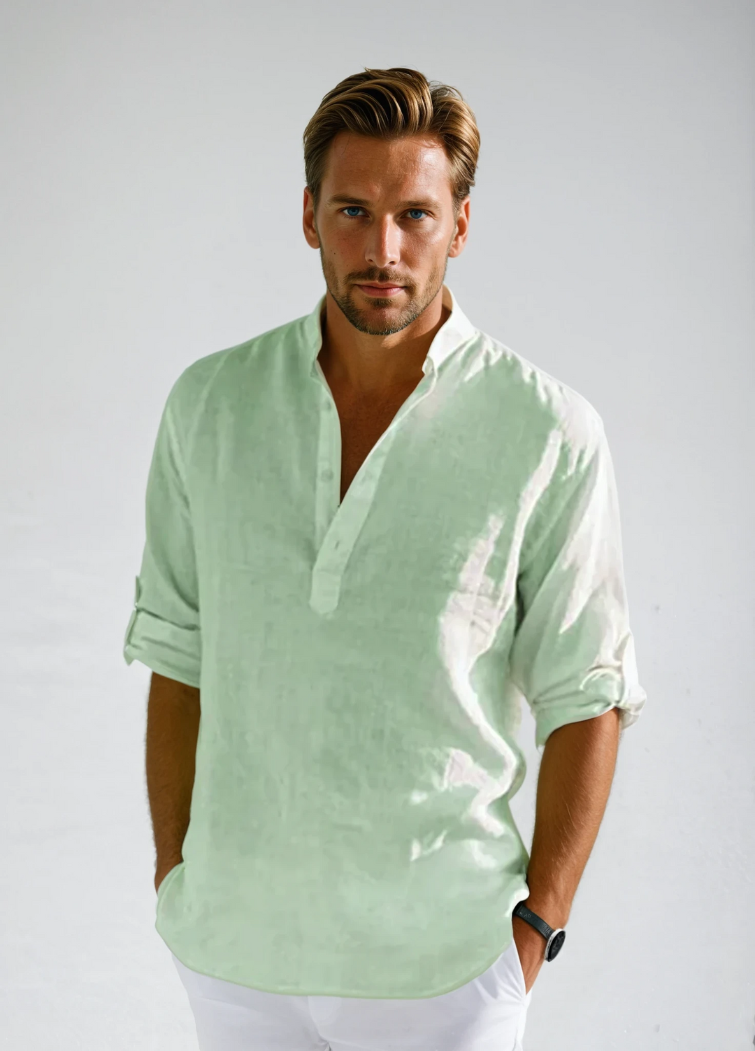Chemise Homme Décontractée Respirante Style Polyvalent 3