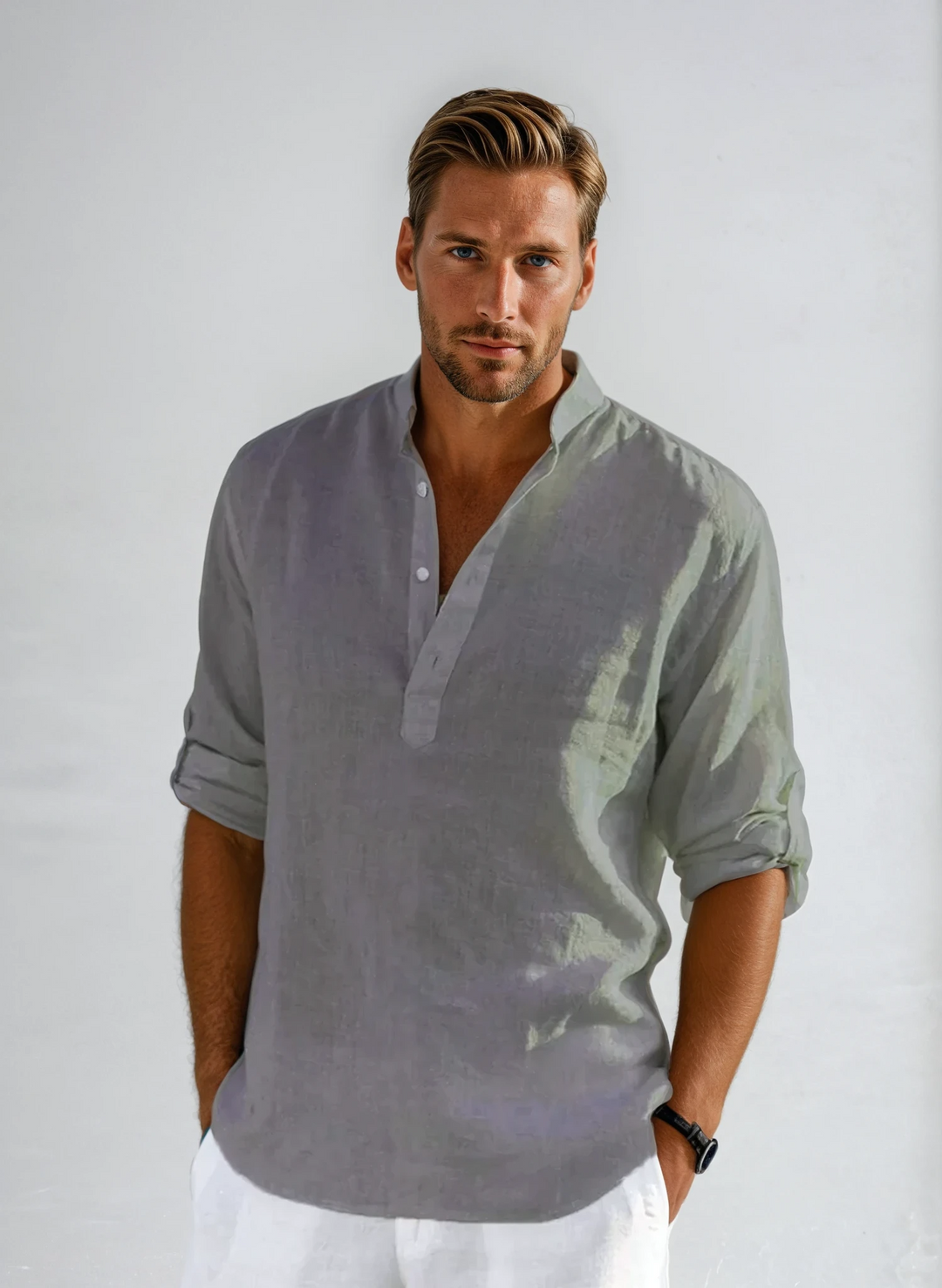 Chemise Homme Décontractée Respirante Style Polyvalent 4