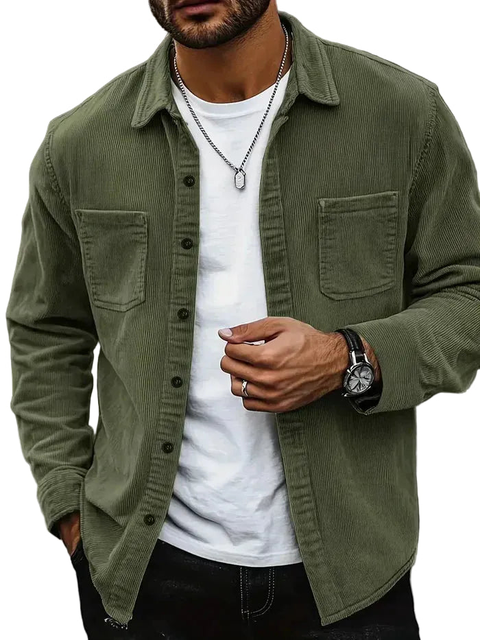 Chemise Homme Décontractée à Manches Longues avec Poches 0
