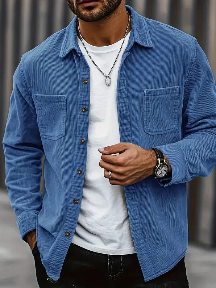 Chemise Homme Décontractée à Manches Longues avec Poches 2