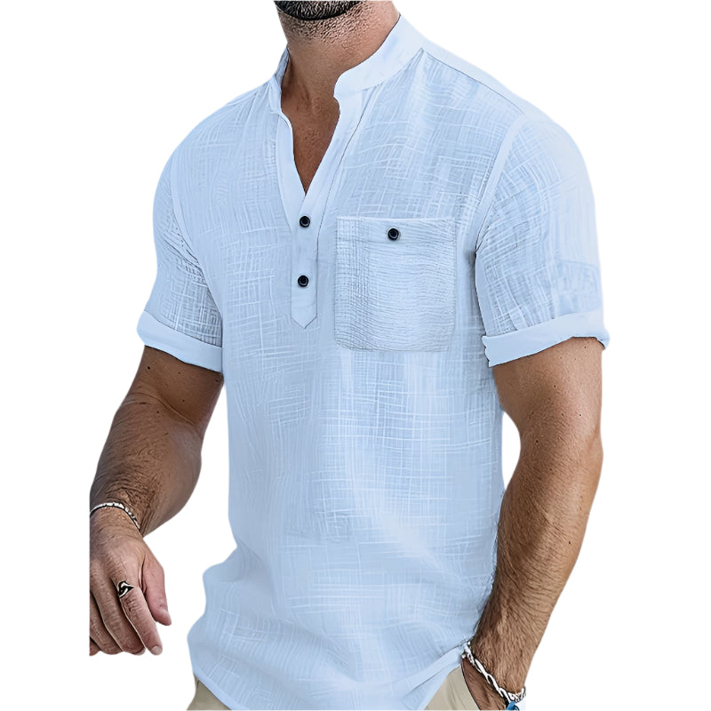Chemise Homme Décontractée en Rayonne Respirante 5