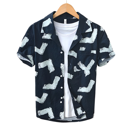 Chemise Homme Été Coton Lin Confortable 0