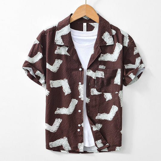 Chemise Homme Été Coton Lin Confortable 2