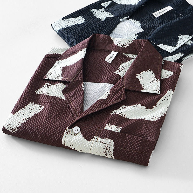 Chemise Homme Été Coton Lin Confortable 3