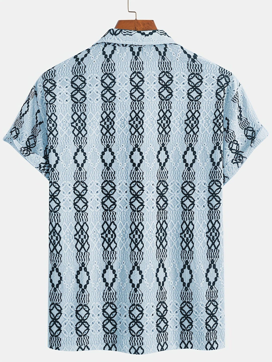 Chemise Homme Manche Courte Motif Élégant Casual 5