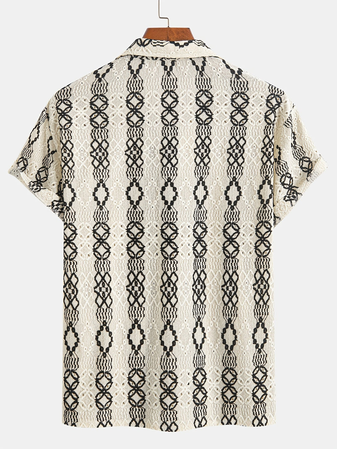 Chemise Homme Manche Courte Motif Élégant Casual 6
