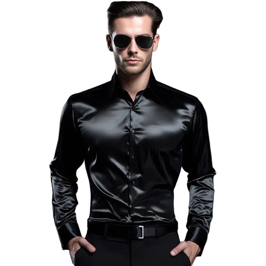 Chemise Homme Manches Longues Professionnelle Col à Revers 0
