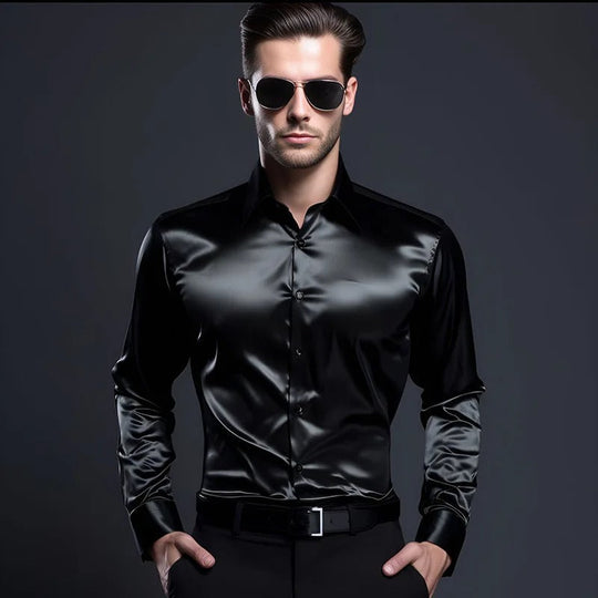 Chemise Homme Manches Longues Professionnelle Col à Revers 1