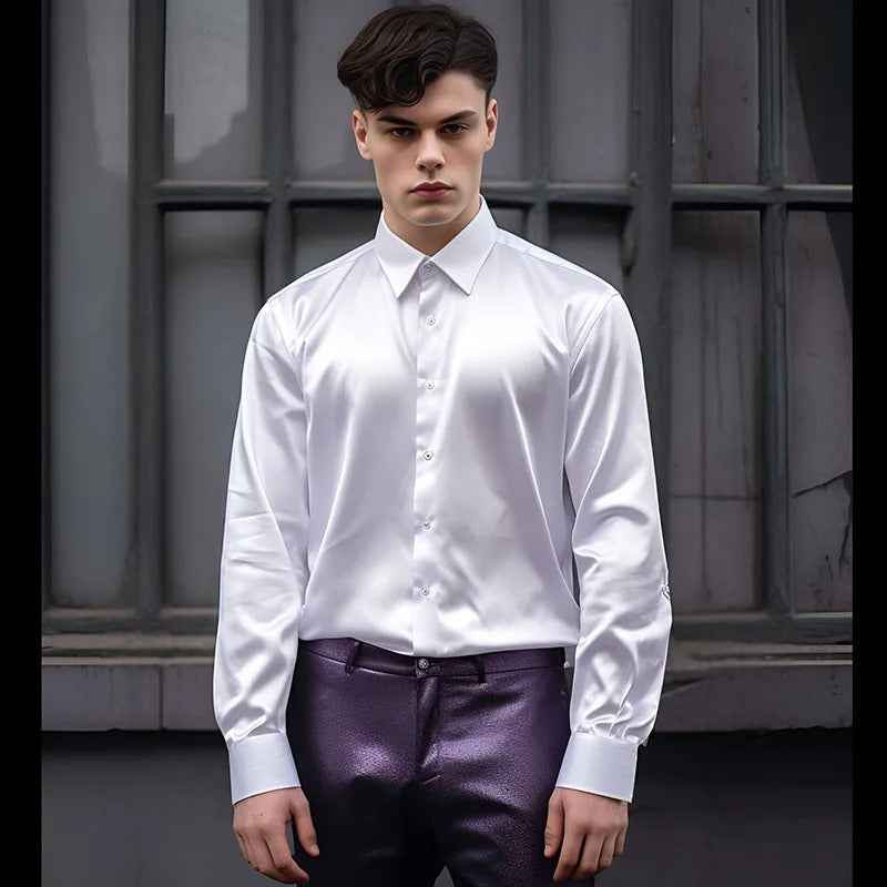 Chemise Homme Manches Longues Professionnelle Col à Revers 2