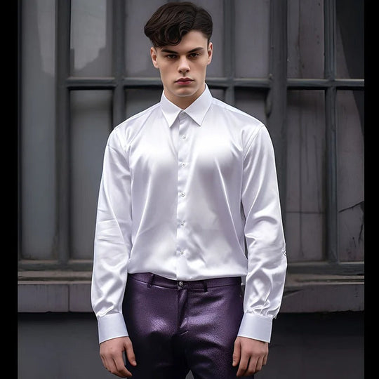 Chemise Homme Manches Longues Professionnelle Col à Revers 2