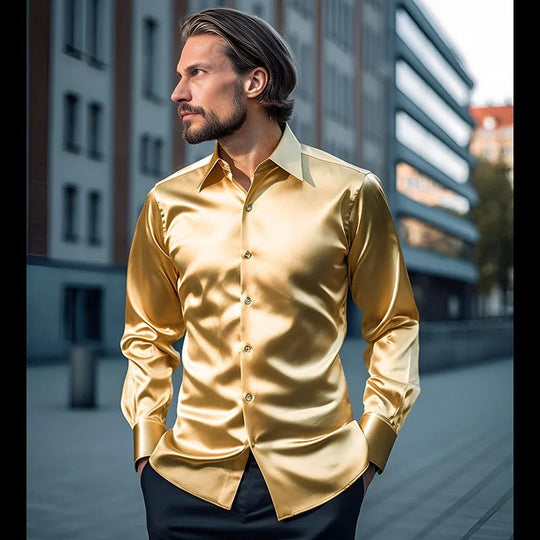 Chemise Homme Manches Longues Professionnelle Col à Revers 6