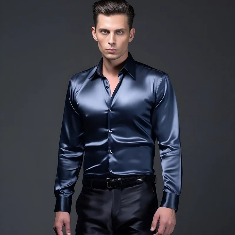 Chemise Homme Manches Longues Professionnelle Col à Revers 7