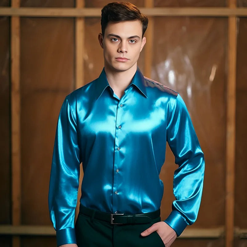 Chemise Homme Manches Longues Professionnelle Col à Revers 8