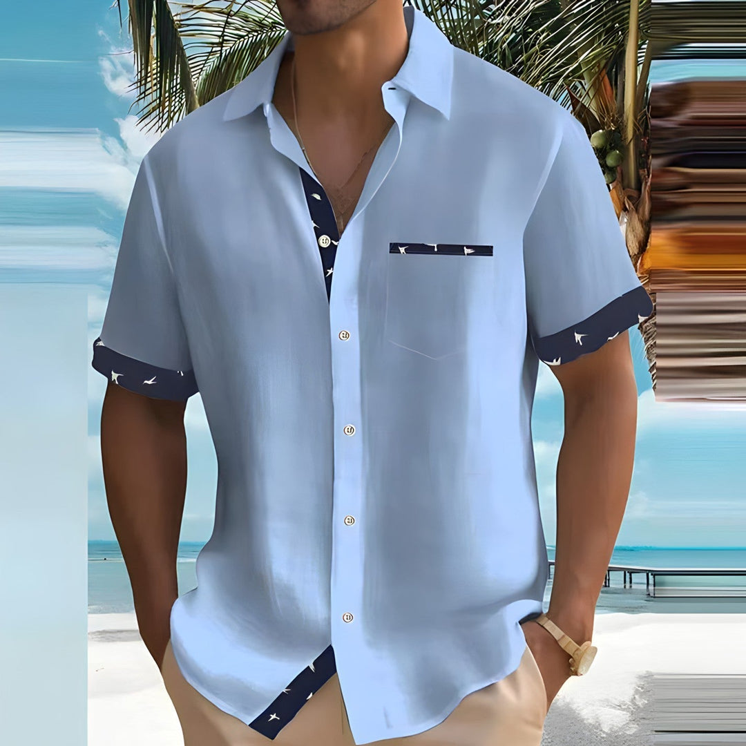Chemise Homme Rom Style Décontracté en Tissu Léger 2