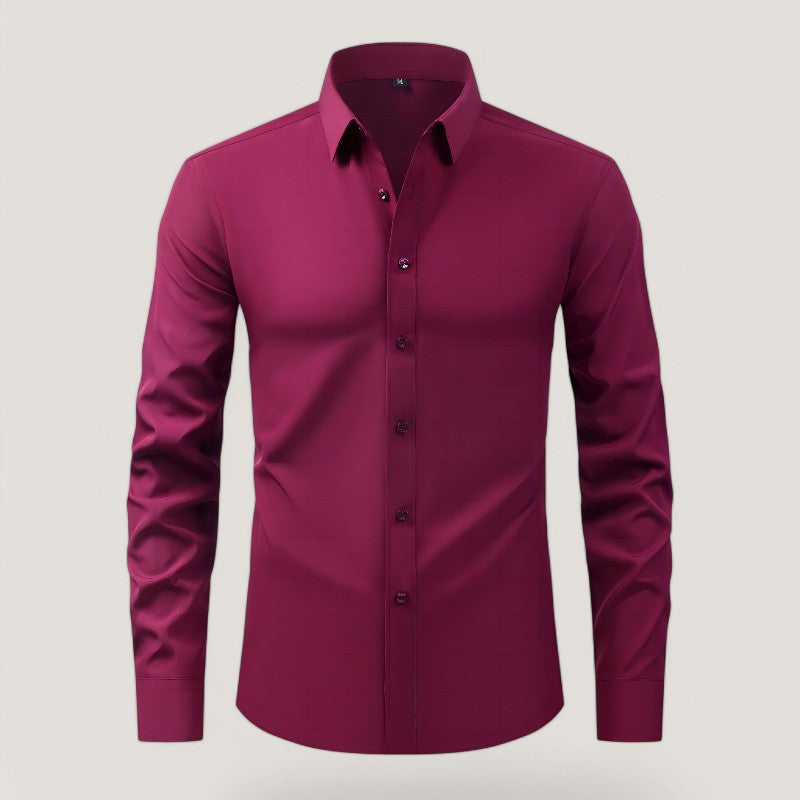 Chemise Homme Slim-Fit Élastique en Polyester 3