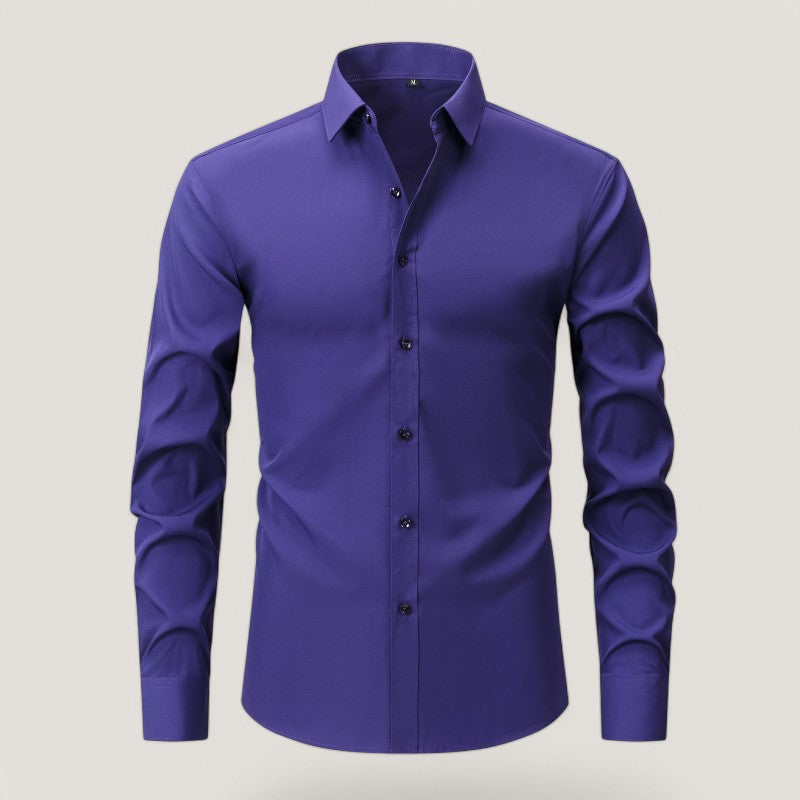 Chemise Homme Slim-Fit Élastique en Polyester 5