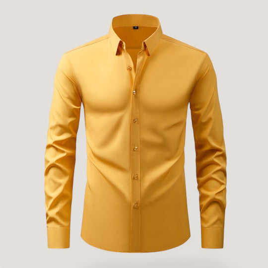 Chemise Homme Slim-Fit Élastique en Polyester 9