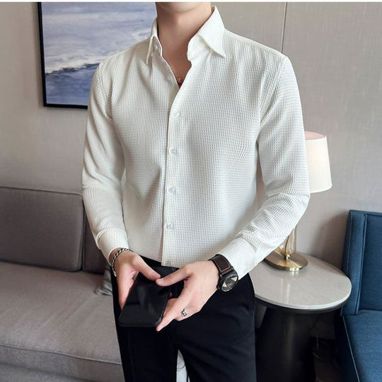 Chemise Homme Structurée à Boutons pour un Style Décontracté et Professionnel 1