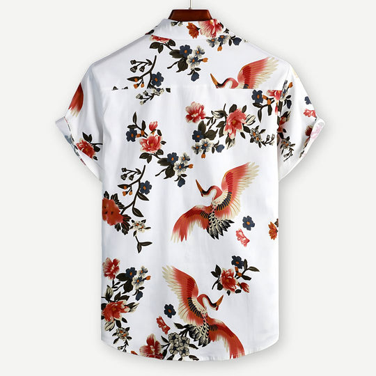 Chemise Homme à Imprimé Floral Détendu en Tissu Léger 1
