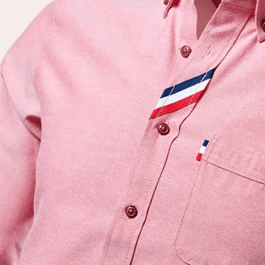 Chemise Homme à Manches Longues Col Retourné en Mélange de Coton 6
