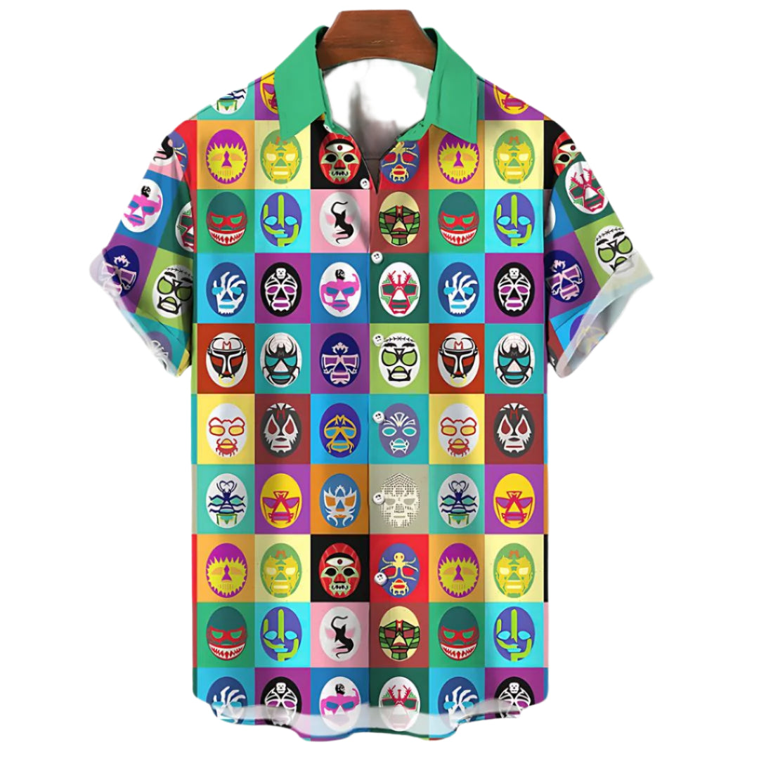 Chemise Lucha Fiesta Décontractée en Tissu Léger 0
