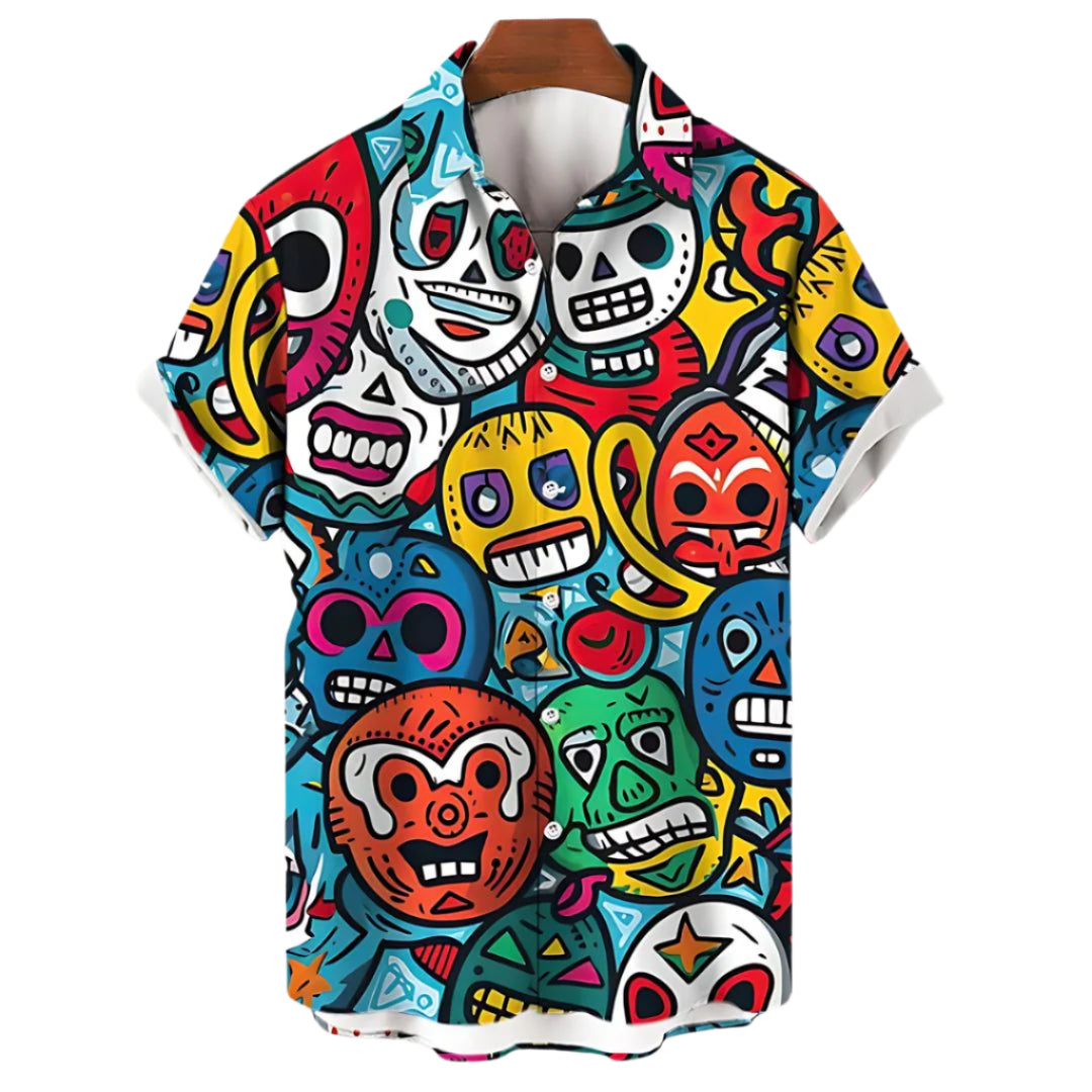 Chemise Luchador Décontractée en Tissu Léger 0