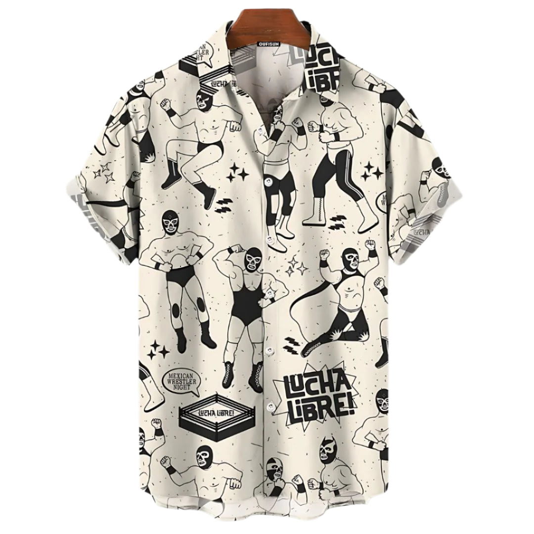 Chemise Luchador Décontractée en Tissu Léger 0