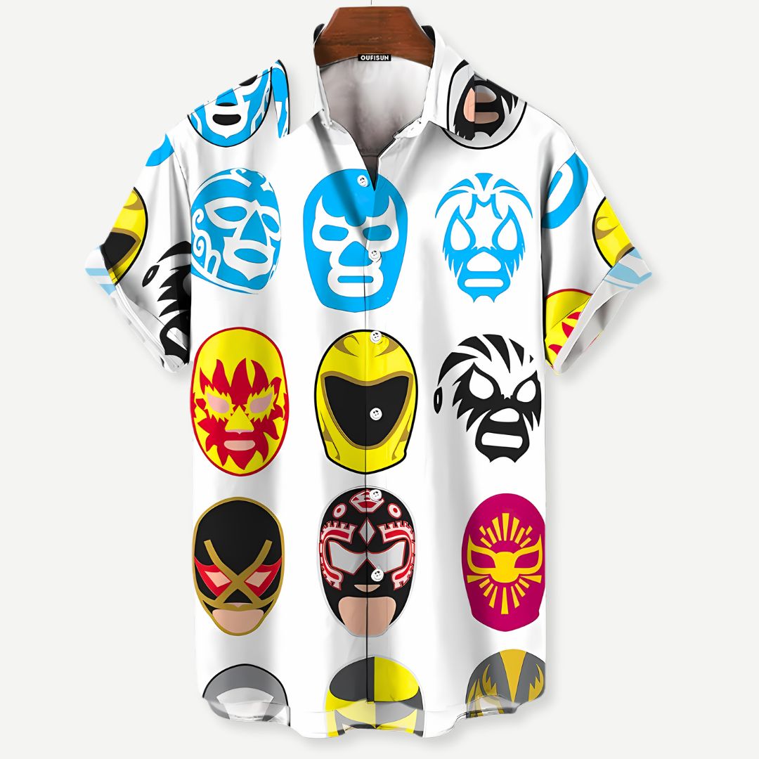 Chemise Luchador Décontractée pour Hommes en Tissu Léger 1