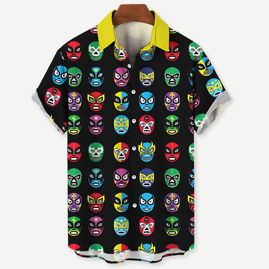 Chemise Luchador Décontractée pour Hommes en Tissu Léger 3