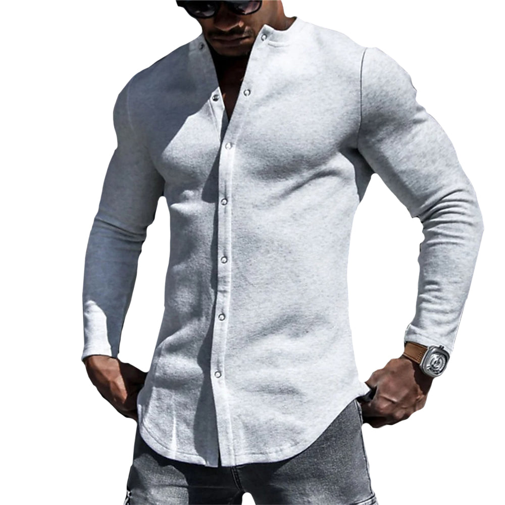 Chemise Masculine Détendue Style Casual 0