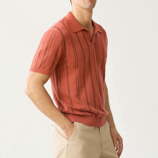 Chemise Poloshirt Homme en V-Ring 1