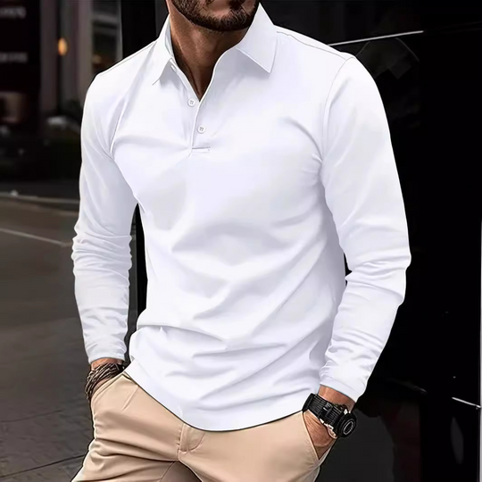 Chemise Poloshirt à Manches Longues pour Hommes 3