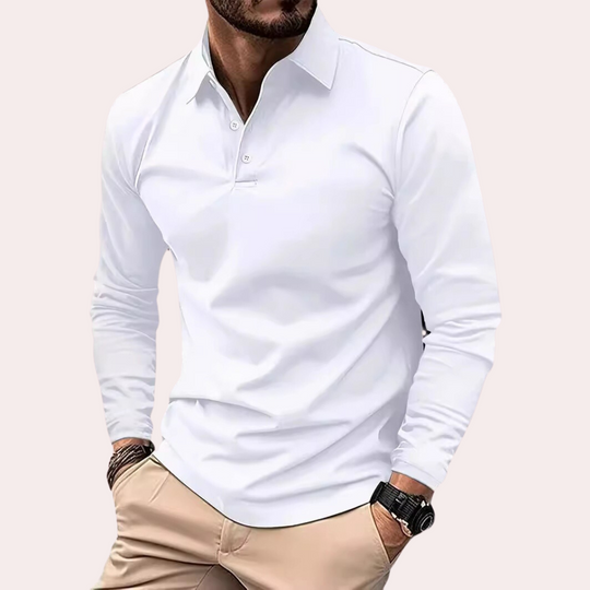 Chemise Poloshirt à Manches Longues pour Hommes 4