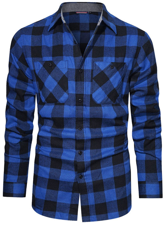 Chemise à Carreaux pour Homme en Flanelle 4