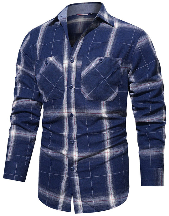 Chemise à Carreaux pour Homme en Flanelle 8