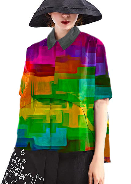 Chemise à Manches Courtes à Pois pour Femme 5