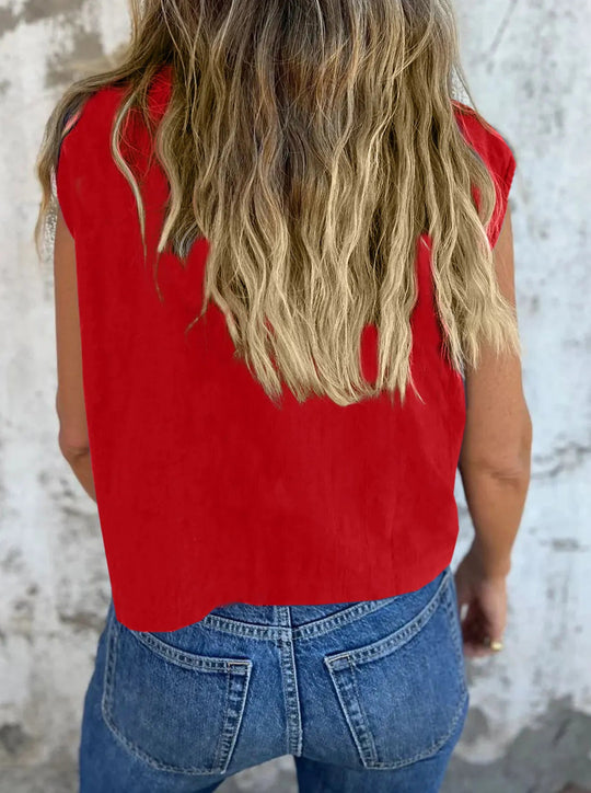 Chemise à Manches Courtes en Lin pour Femmes Grande Taille 4