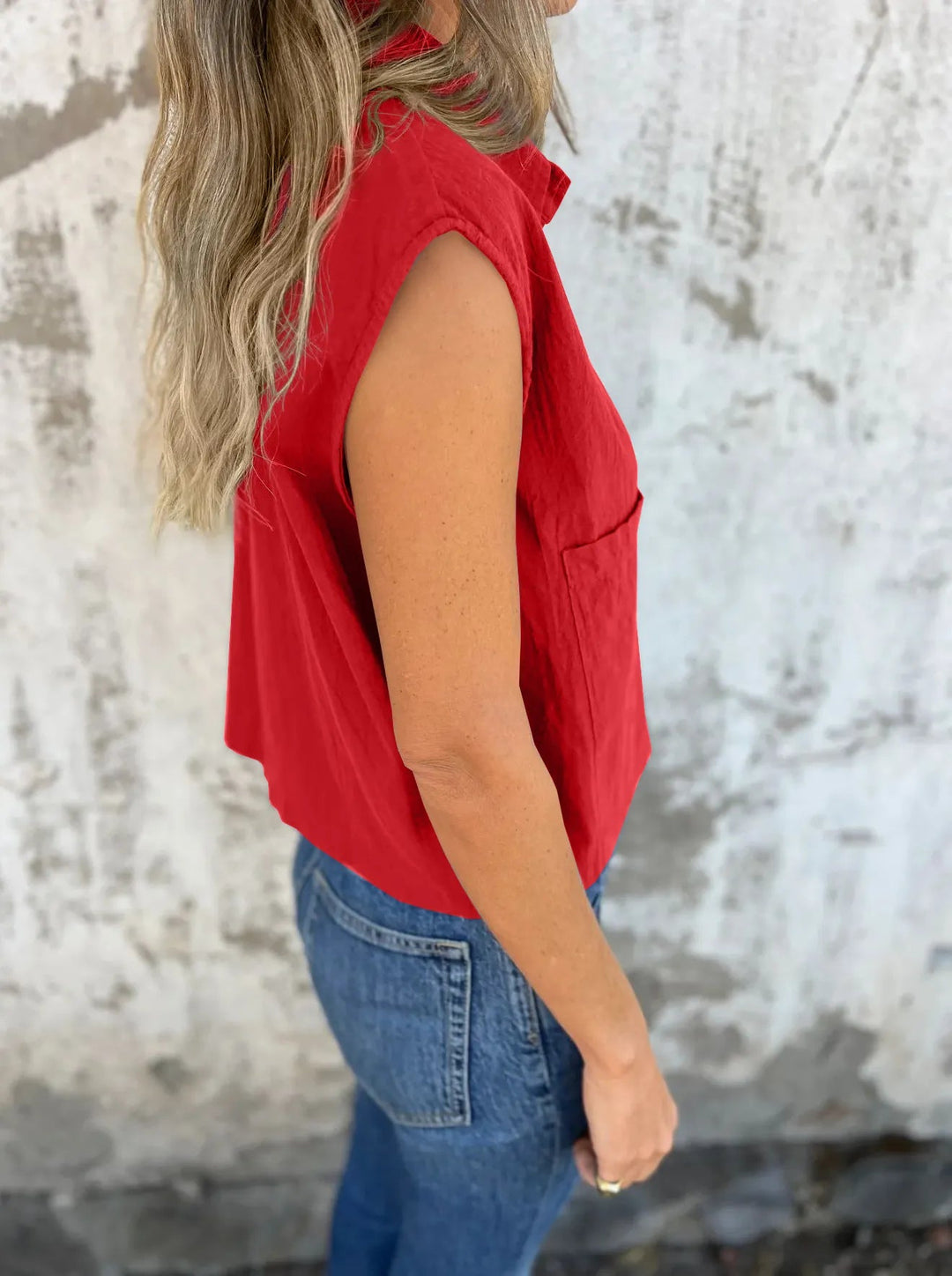 Chemise à Manches Courtes en Lin pour Femmes Grande Taille 5